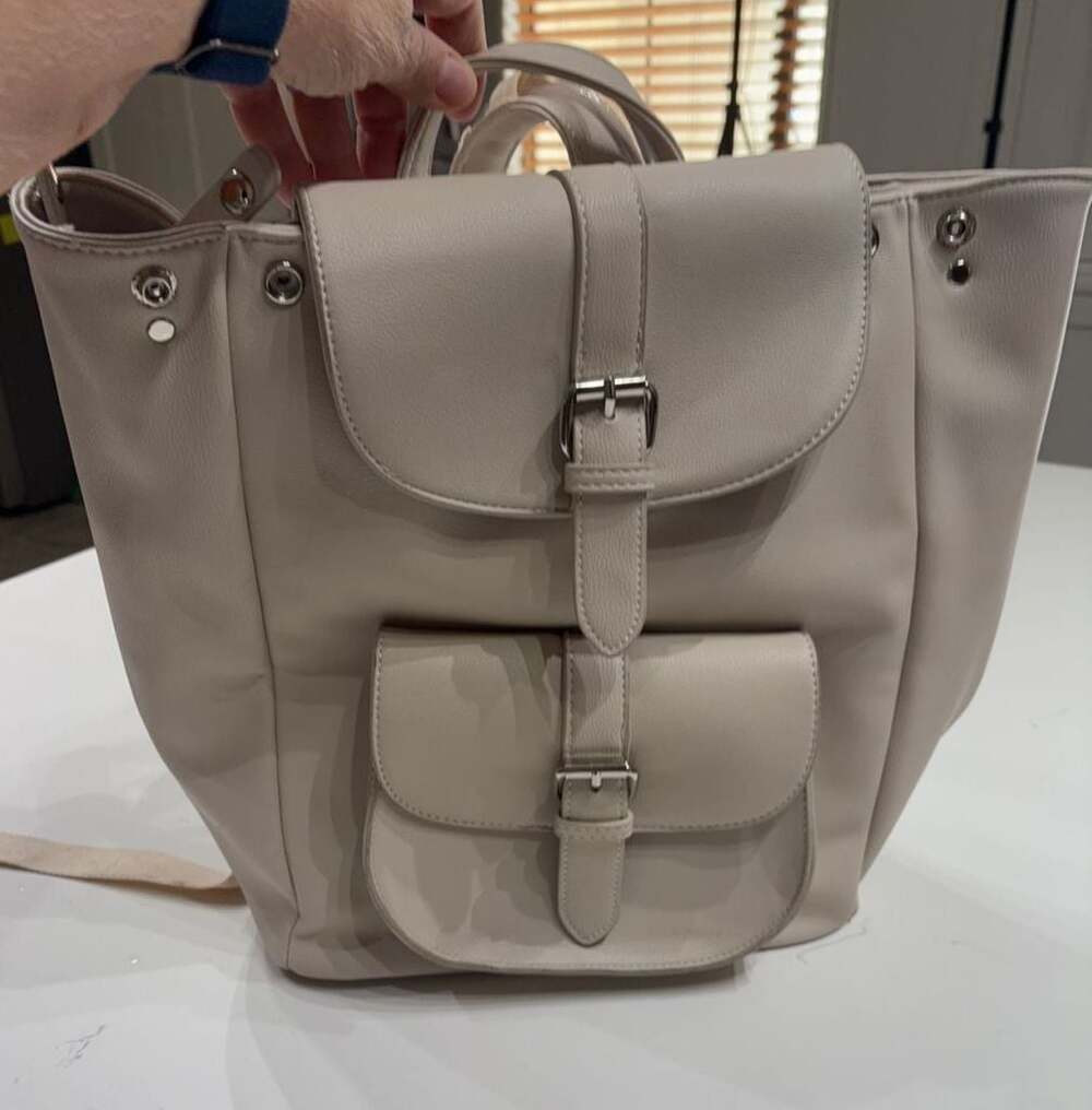 Hydration Backpack Bota Beige Faux Leather NWOT